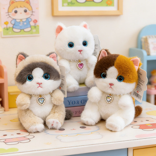 可爱呆萌猫咪掌中宝玩偶公仔毛绒玩具背包挂饰玩偶送女生儿童礼物