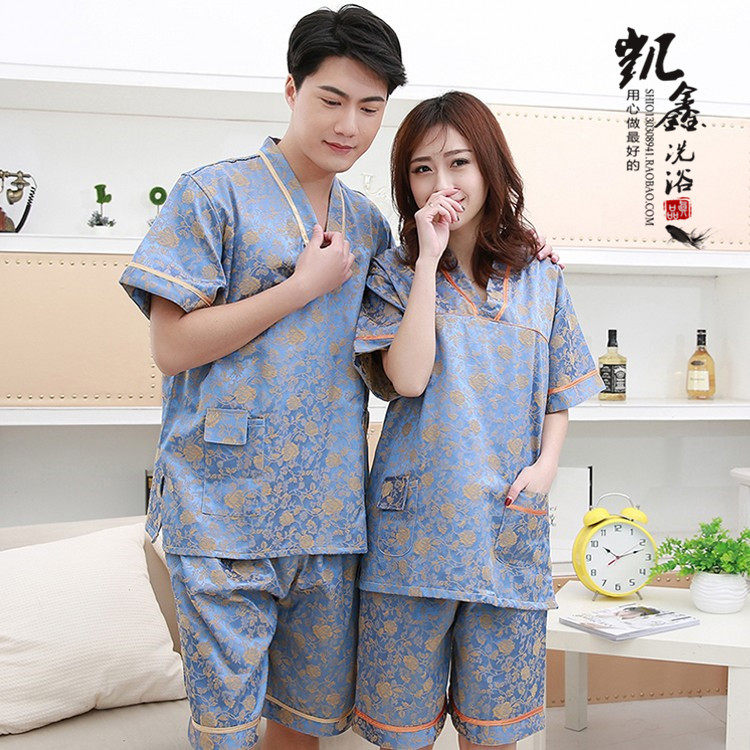 全棉浴服汗蒸服男女情侣款纯棉桑拿服美容SpA足疗服安然纳米浴衣|msdalam kategori rumah harian, tuala/tuala mandi/jubah mandi, skirt mandi/jubah mandi/jubah mandi - dari Buy2taobao.com untuk memberikan perkhidmatan ejen Taobao profesional membeli