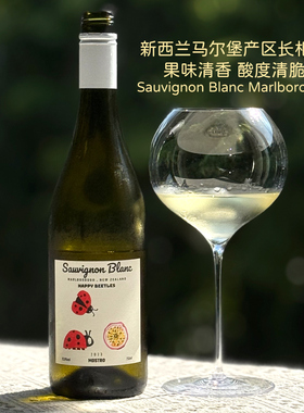 新西兰马尔堡长相思瓢虫没烦恼Sauvignon Blanc进口干白葡萄酒
