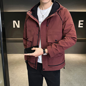 店主风2025年春季新款潮牌工装连帽外套男夹克JK9208-P93控149