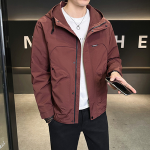店主风 2025年春季新款潮牌工装连帽外套男夹克JK9203-P90 控129图片
