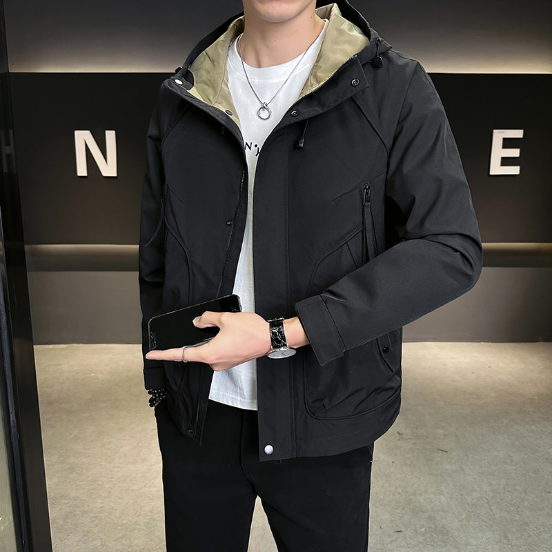 店主风 2025年春季新款潮牌工装连帽外套男夹克JK9209-P93 控149图片