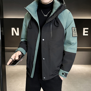店主风   2025年连帽重工拼接潮流羽绒服男YR6036-P235 控298图片