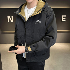 聚酯纤维 2023新款冲锋衣机能工装高级感衣服夹克JK9171-P125图片