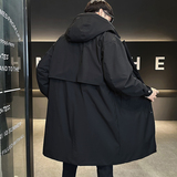 店主风新款白鸭绒男士假两件中长款保暖风衣羽绒服YR8089-P300，男装羽绒服，电商D240-242