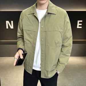 店主风 2025春季新款潮牌外套衬衫领帅气男夹克JK9218-P90 控129图片