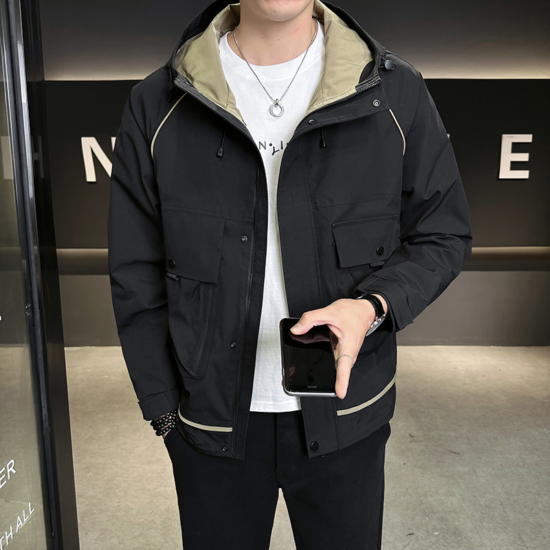 店主风2025年春季新款潮牌工装连帽外套男夹克JK9208-P93控149,男装夹克,电商D240-242