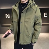 店主风2025年男士秋冬二棉加棉加厚夹克休闲棉服M1121-P120，男装夹克，电商D240-242