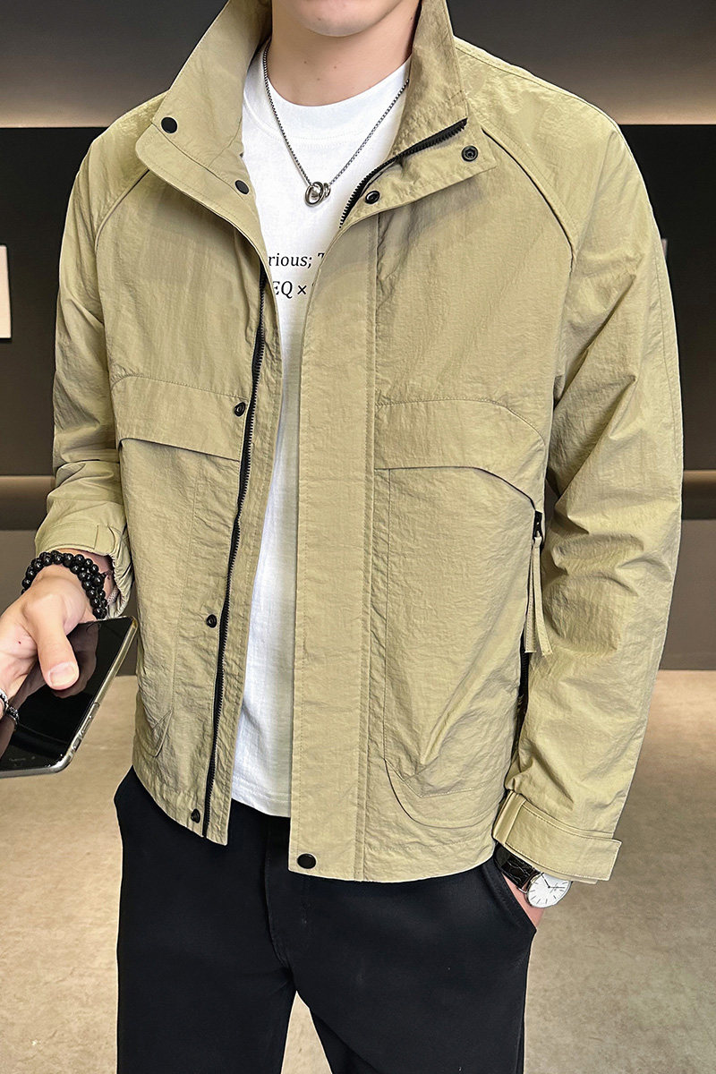 店主风2025年春季新款潮牌外套立领帅气男夹克JK9211-P93控149,男装夹克,电商D240-242