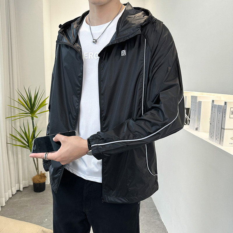 防晒衣男夏季冰丝薄款透气外套防紫外线户外连帽防晒服FS8011-P75图片