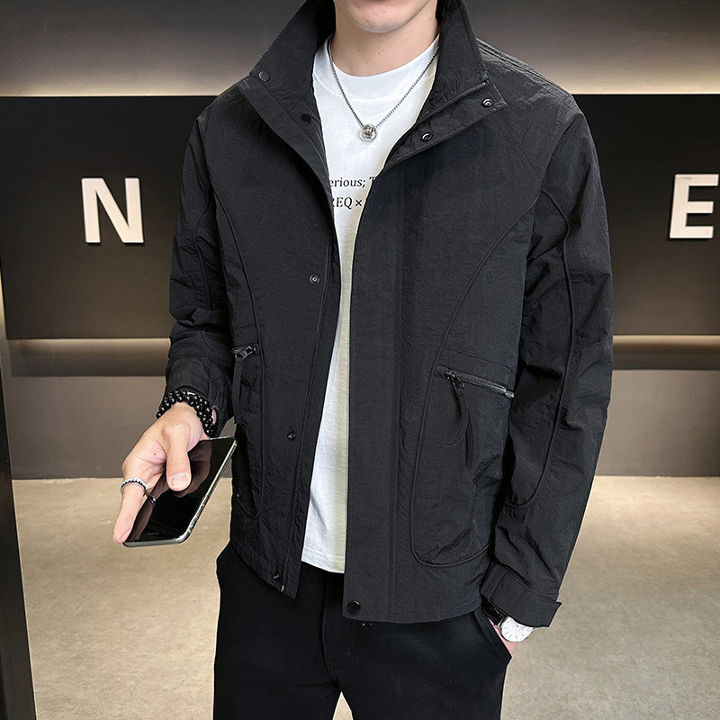 店主风2025年春季新款潮牌外套立领帅气男夹克JK9212-P93控149,男装夹克,电商D240-242