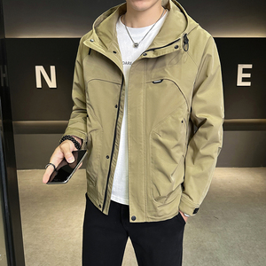 店主风 2025年春季新款潮牌工装连帽外套男夹克JK9203-P90 控129图片