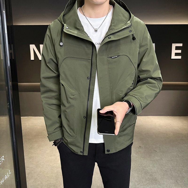 店主风2025年春季新款潮牌工装连帽外套男夹克JK9203-P90控129,男装夹克,电商D240-242