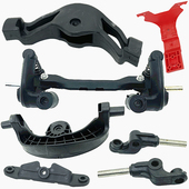 儿童滑板车转向配件轮子固定组装 配塑料块前小孩滑滑前轮左右胎器