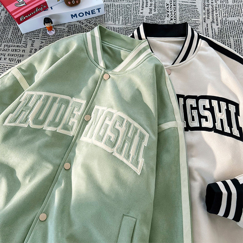 棒球服男秋季新款港风宽松刺绣美式夹克学生休闲外套JK23009-P80,男装夹克,星座214-3