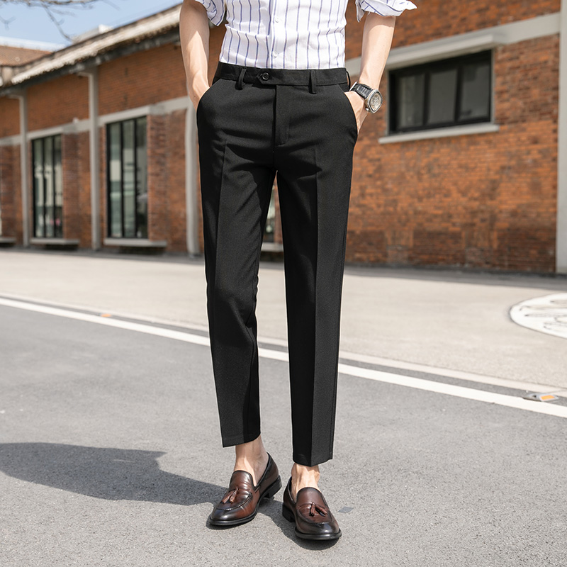 Small trousers men's new Korean comfortable and simple Capris in spring