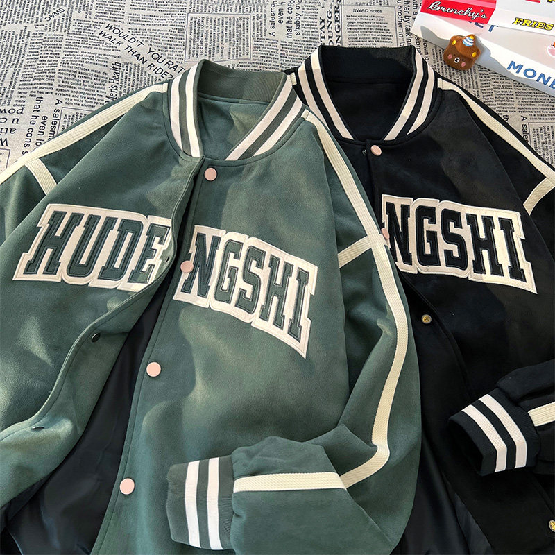 棒球服男秋季新款港风宽松刺绣美式夹克学生休闲外套JK23009-P80,男装夹克,星座214-3