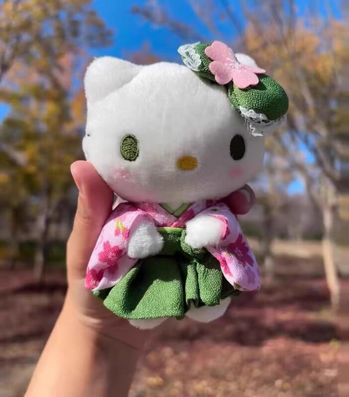富婆搭子京都限定hellokitty宇治抹茶和服公仔毛绒包包挂件钥匙扣