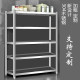 304不锈钢厨房置物架落地式 多层货架多功能收纳微波炉菜架子加厚
