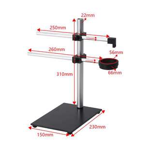 工业视觉相机显微镜升降架子360度旋转上下调节CCD固定支架检测台