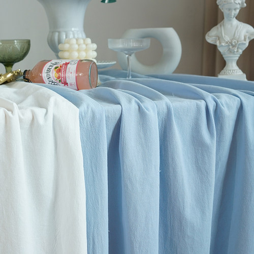 复古森系纯棉桌布甜品台背景布