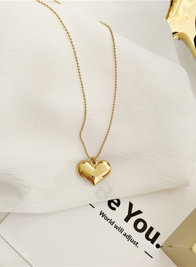 桃心圆珠链桃心大码中长款圆珠链