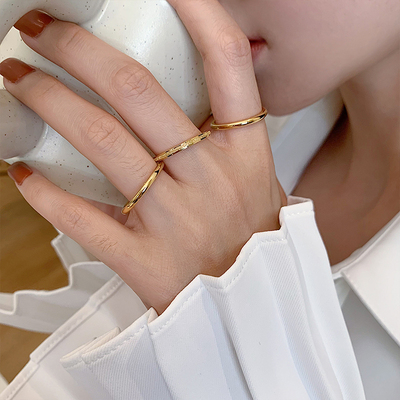 适合手粗的大码戒指女食指简约