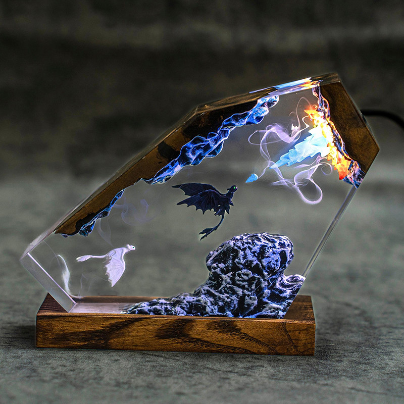 无牙仔礼物节日圣诞树脂氛围灯