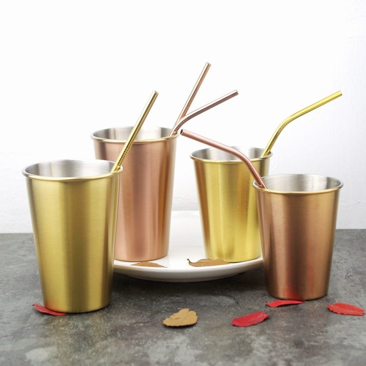 北欧ins简约金属不锈钢水杯彩色镀金卷口啤酒杯镀铜玫瑰金淡金色在类目 餐饮具, 酒壶/酒杯/酒具, 酒杯中 - 来自Buy2taobao.com提供专业的淘宝代购服务