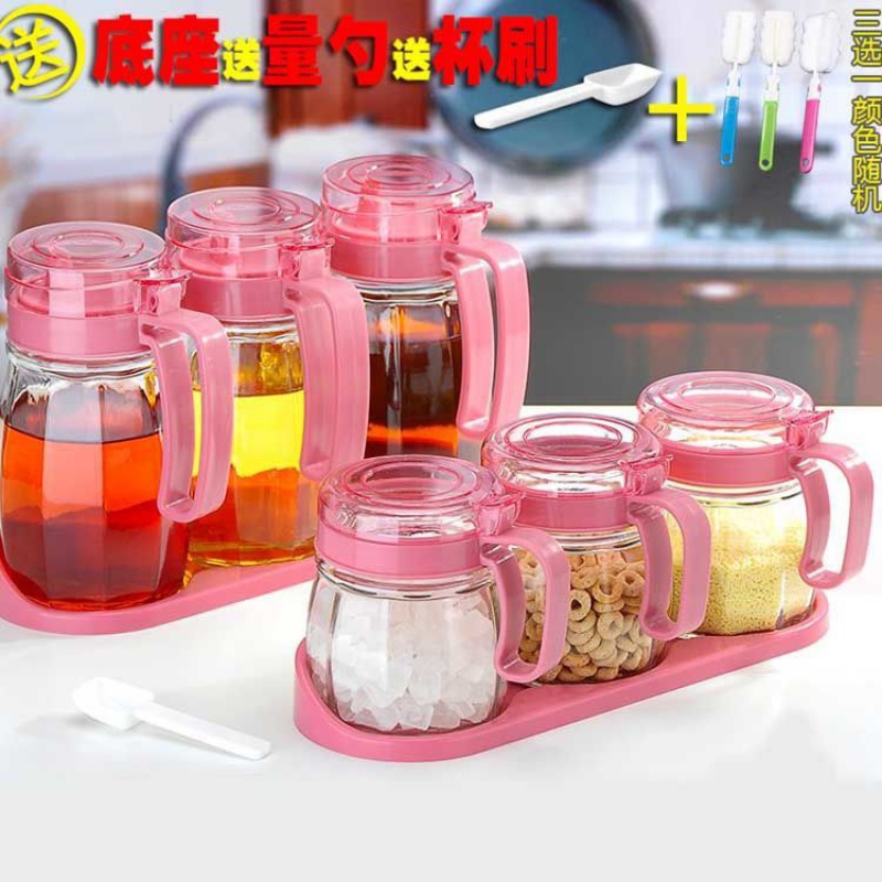 厨房调味玻璃佐料盒收纳油壶套装装调料瓶用品罐家用组合放盐|ruв категории кухня/посуда, кухонный Гаджет/кухня хранения, тарного хранения/кухня хранения посуды, приправы бутылки - от Buy2taobao.com для оказания профессиональной услуги покупки агента Taobao