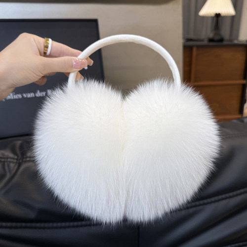 超大真狐狸毛耳罩女冬季保暖皮草护耳耳捂子可爱毛绒耳包防风耳暖