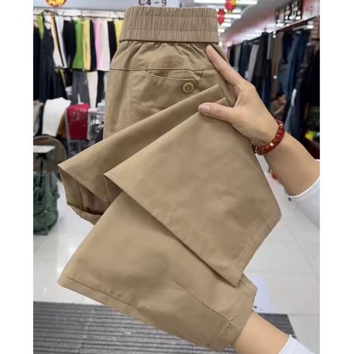 薄款纯棉九分直筒裤女夏季新款