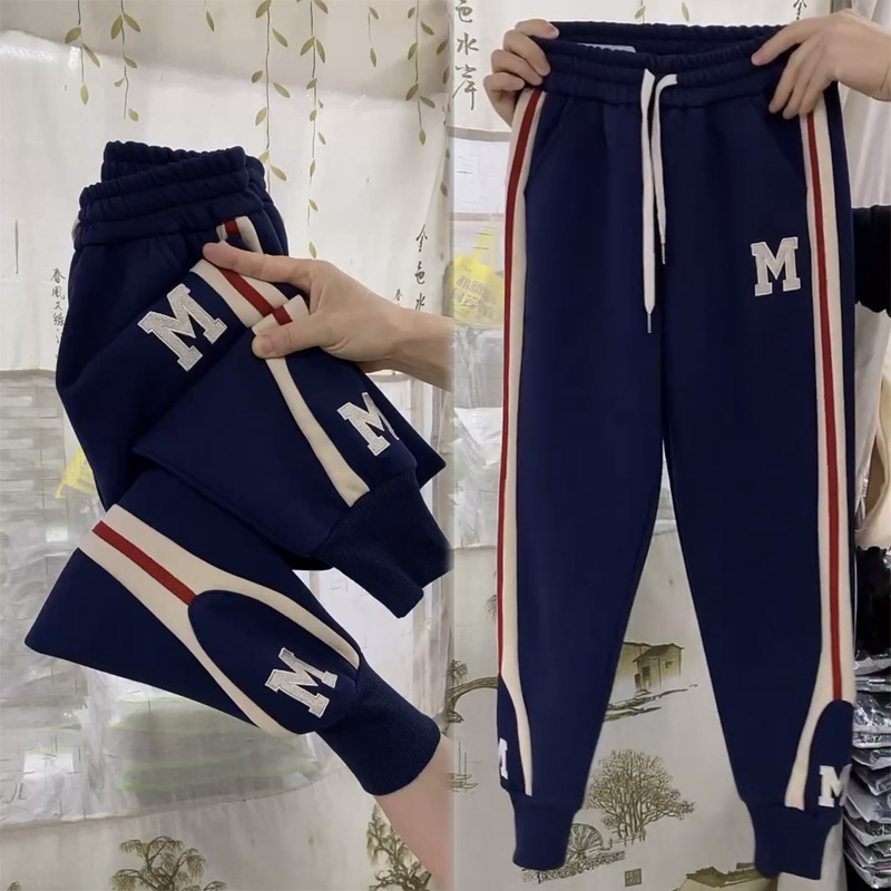 秋季爆款卫裤女纯棉刺绣