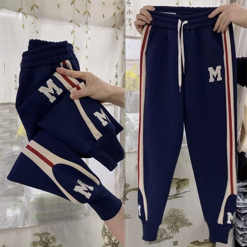 秋季爆款卫裤女纯棉刺绣