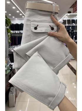 水洗棉直筒休闲裤女春季新款高腰显瘦哈伦裤宽松百搭遮肉老爹裤