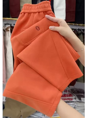 小个子时尚显瘦卫裤女秋季新款高腰宽松直筒哈伦裤显瘦休闲运动裤