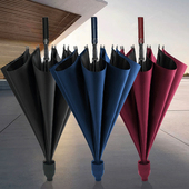 新款 自带防水套伞双人自动加大车载长柄伞男女暴雨专用高尔夫雨伞