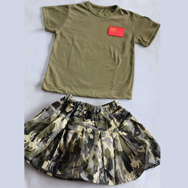 儿童迷彩服夏令营户外拓展体能训练服学生军训校服幼儿园纯棉套装