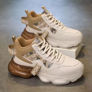 男鞋秋冬季2025新款休闲跑步运动鞋潮流百搭高帮厚底增高老爹潮鞋