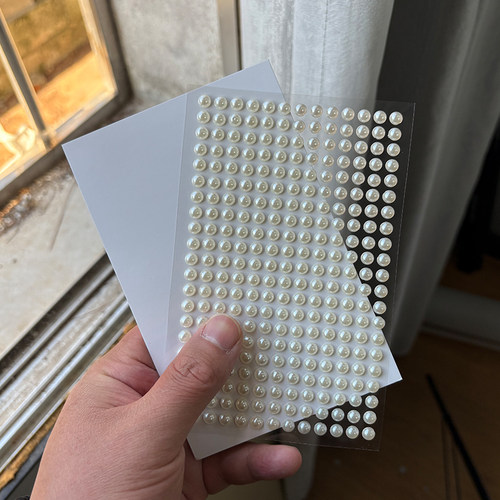 DIY脸部装饰白色珍珠眼尾钻贴女生化妆眉心眼珠珠花束装饰珍珠贴