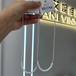 艾妮薇妮 气质复古珍珠项链法式爆款银色蹦迪珠高级感锁骨链颈链