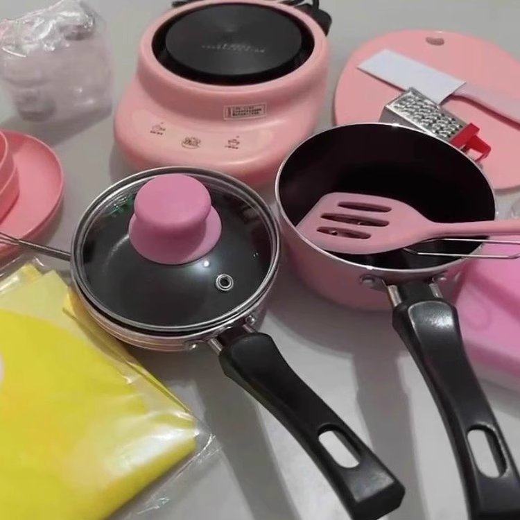 迷你小厨房真煮全套儿童真实版做饭小玲厨具麦饭石女孩过家家玩具