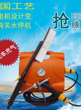 高压洗车机12v微型潜水泵电动