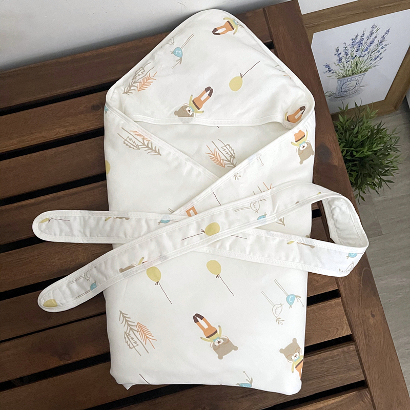 新生婴儿用品包被春秋款夹薄棉抱被纯棉初生宝宝盖毯包巾四季可用