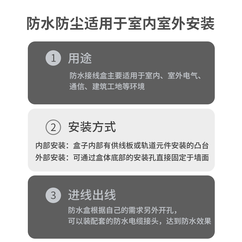 断路器开关防水盒接线盒户外室外电源密封防雨明装四回路八回路