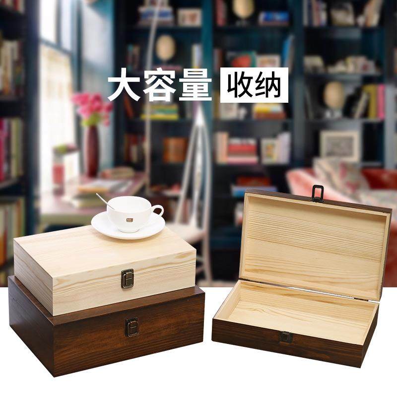 주문을 받아서 만들어진 나무 상자 직사각형 가구 증명서 저장 상자 A4 종이 나무 상자 소나무 상자 주문 선물 포장 상자