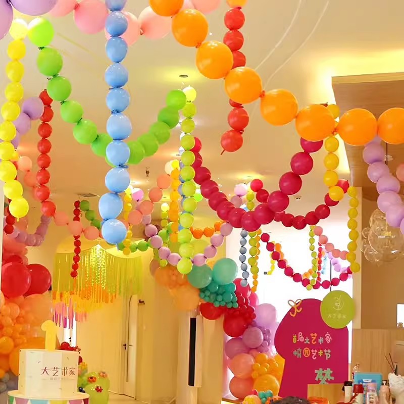 尾巴气球生日派对装饰幼儿园校运动会活动儿童场景仪式感氛围布置