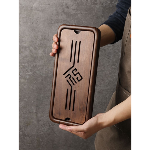 【福临门】黑胡桃储水茶盘 33*15*2