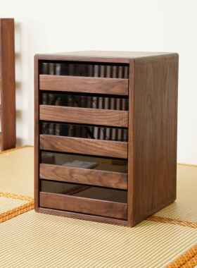 寻隐 北美黑胡桃五层牙科收纳柜 36*36*52cm