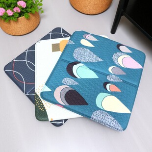 韩国进口PVC双面折叠坐垫 小学生椅子垫防水隔凉潮公交车随身垫子